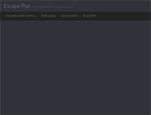 Tablet Screenshot of escape-pod.net